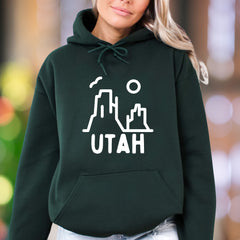 "Utah Scenic Graphic" | Nature Minimalist Unisex Adult Hoodie | Outdoor Lifestyle