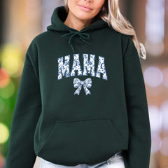"MAMA" Floral Bow Unisex Adult Hoodie | Sweet Chic Mom Lifestyle