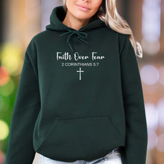 "Faith Over Fear" | Script Typography Unisex Adult Hoodie | Motivational Lifestyle
