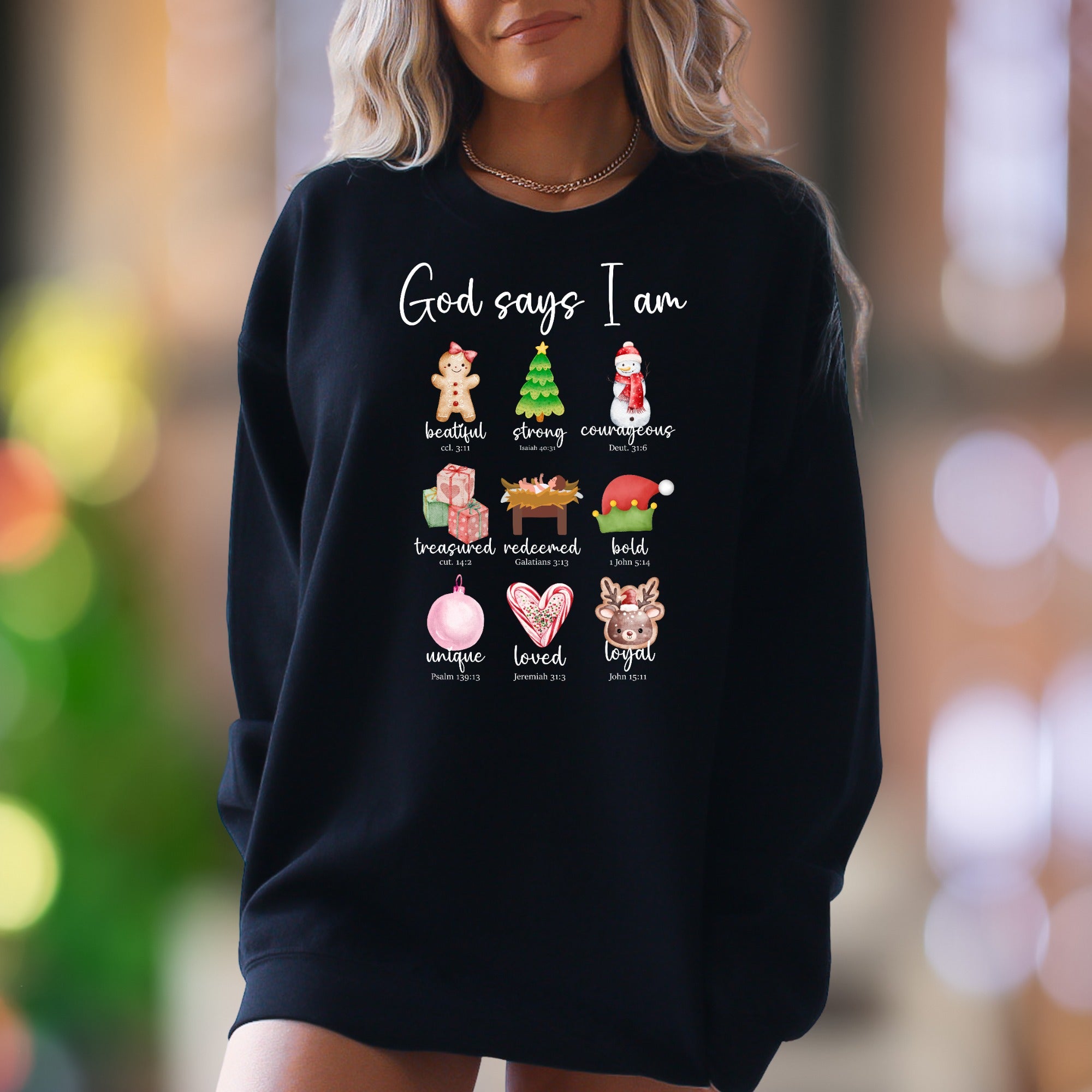 "God Says I Am" | Whimsical Holiday Unisex Adult Sweatshirt | Inspirational Lifestyle
