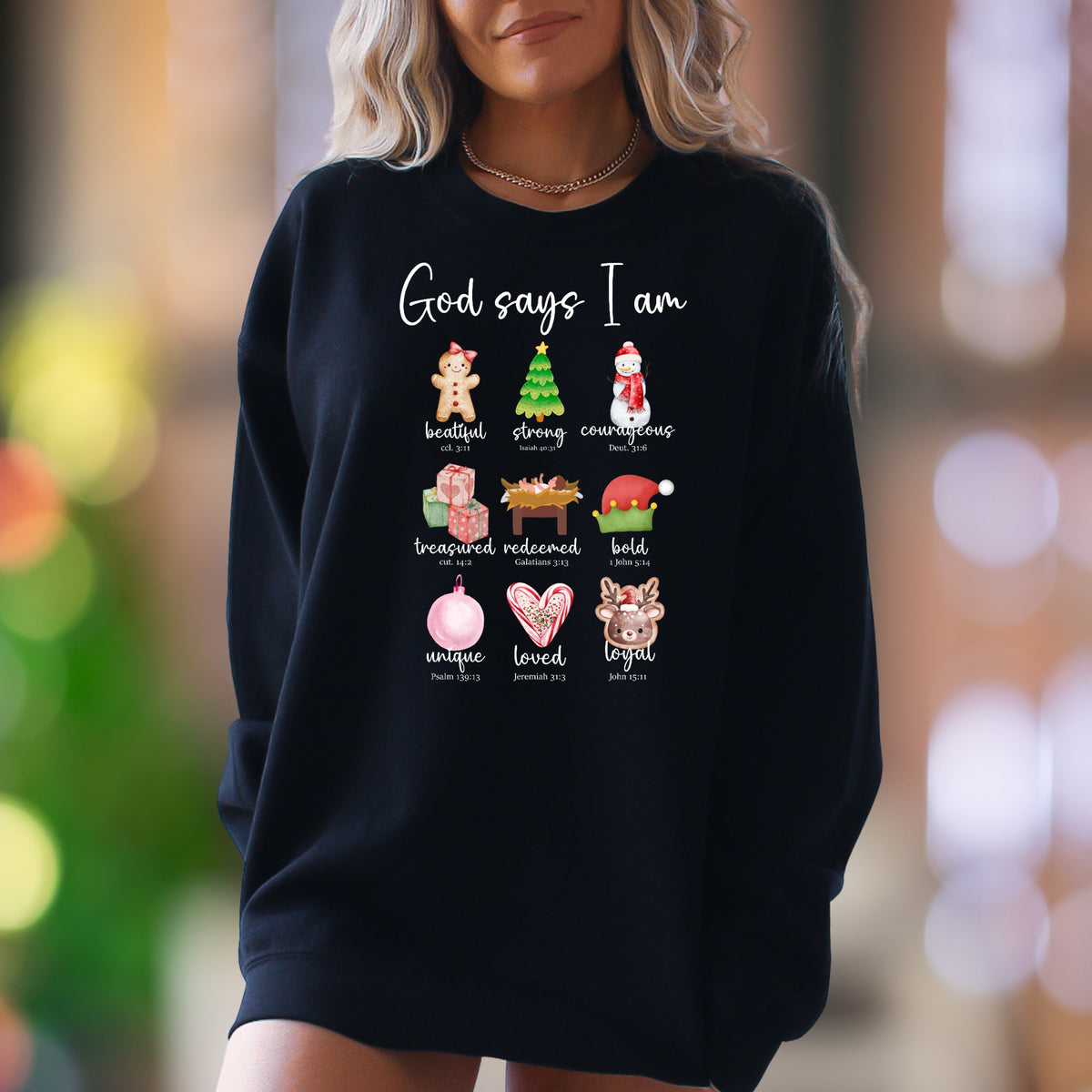 "God Says I Am" | Whimsical Holiday Unisex Adult Sweatshirt | Inspirational Lifestyle