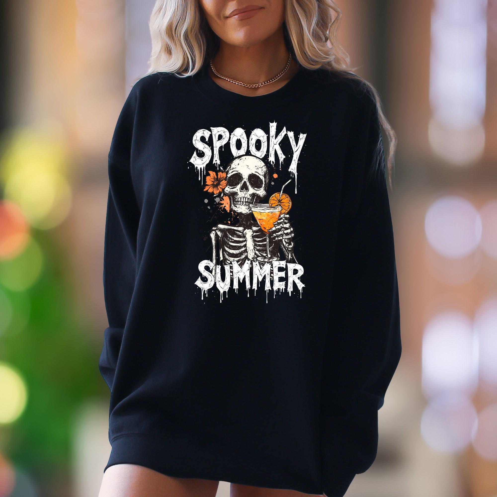 "Spooky Summer" | Graphic Humor Unisex Adult Sweatshirt | Quirky Lifestyle