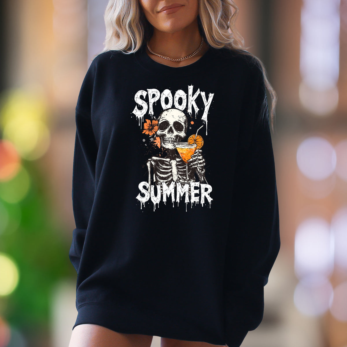 "Spooky Summer" | Graphic Humor Unisex Adult Sweatshirt | Quirky Lifestyle