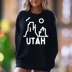 "UTAH" | Minimal Nature Graphic Unisex Adult Sweatshirt | Outdoor Lifestyle