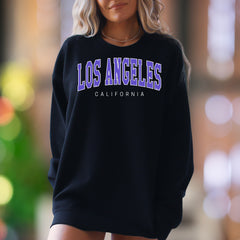 "Los Angeles California" | Collegiate Typography Unisex Adult Sweatshirt | City Pride Lifestyle