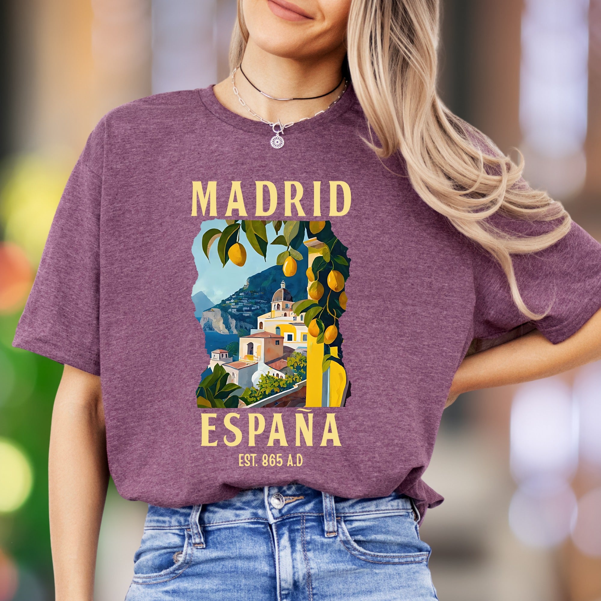 "MADRID ESPAÑA" | Vintage Travel Graphic Unisex Adult T-Shirt | European Lifestyle
