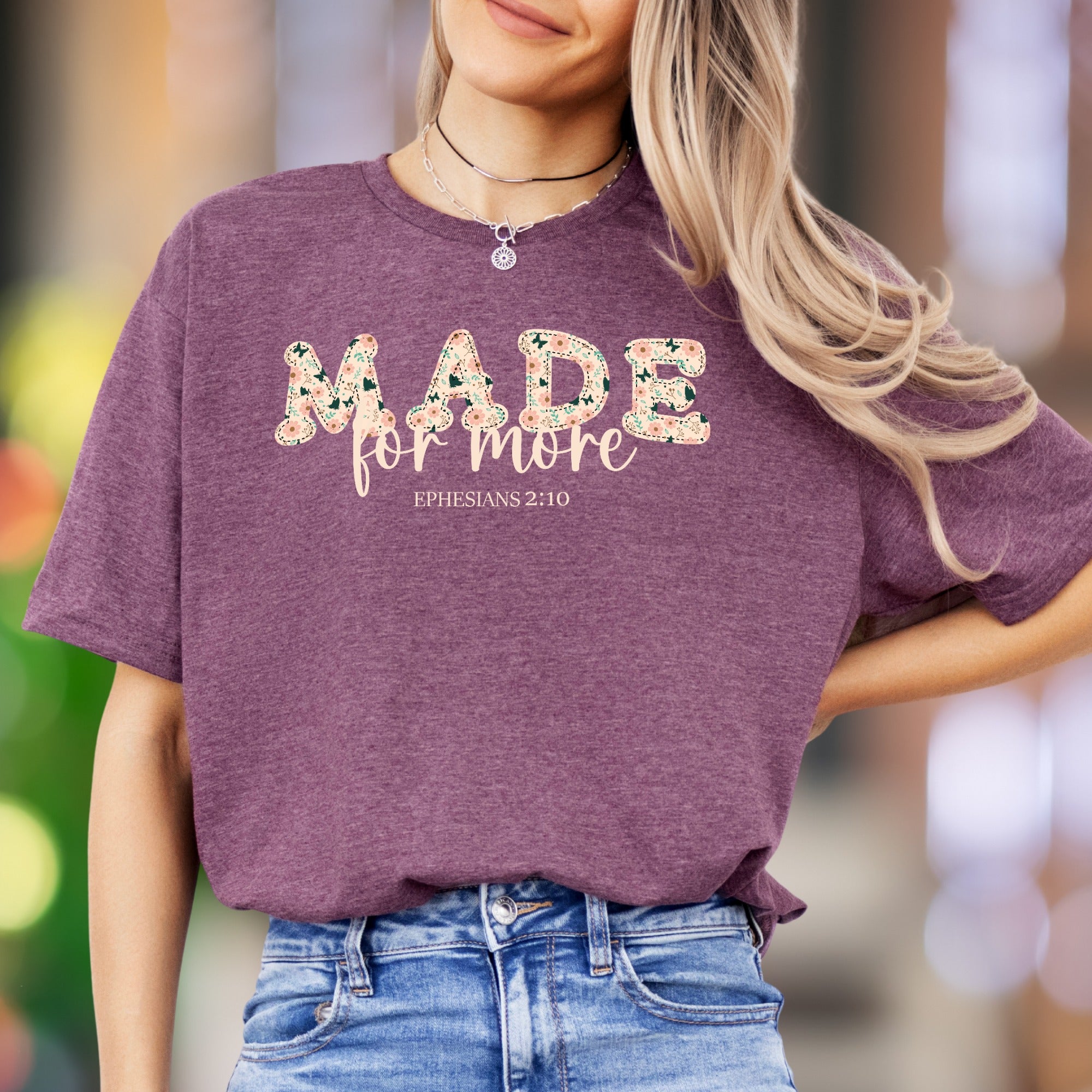 "MADE for more" | Floral Graphic Unisex Adult T-Shirt | Empowering Lifestyle