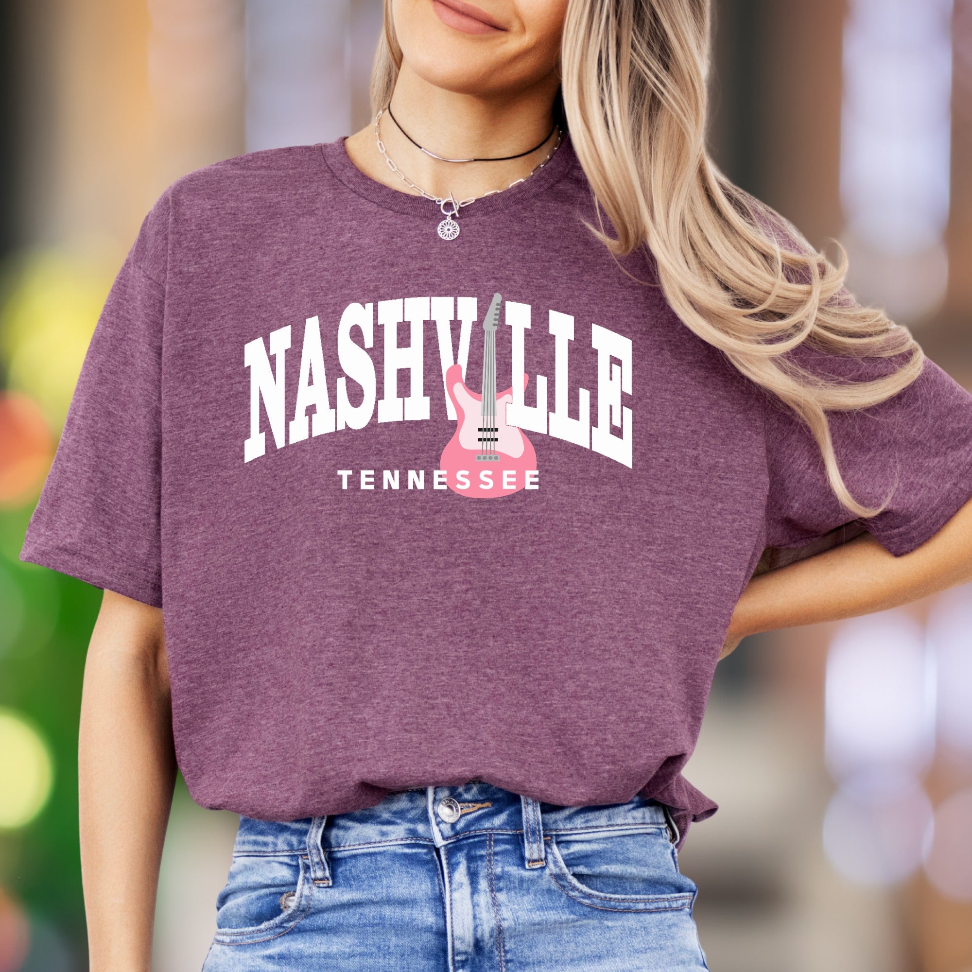 "NASHVILLE TENNESSEE" | Bold Graphic Unisex Adult T-Shirt | Music City Lifestyle