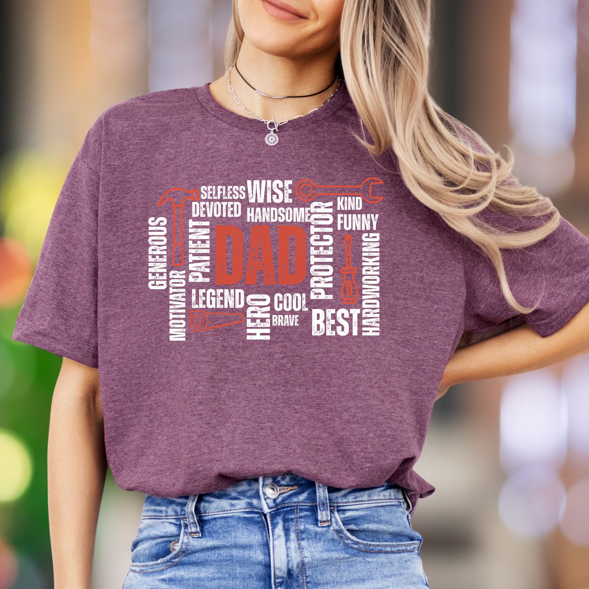 "DAD" Defined | Word Cloud Typography Unisex Adult T-Shirt | Family Love Lifestyle