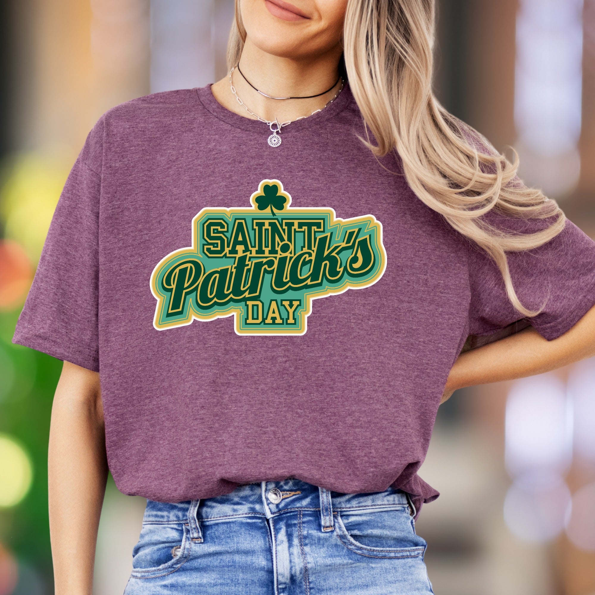 "Saint Patrick's Day" | Retro Typography Unisex Adult T-Shirt | Festive Celebration Wear