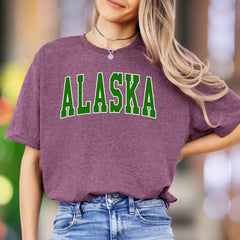"ALASKA" | Varsity Typography Unisex Adult T-Shirt | State Pride Lifestyle
