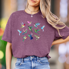 "Hummingbird Flock" | Colorful Nature Unisex Adult T-Shirt | Peaceful Lifestyle