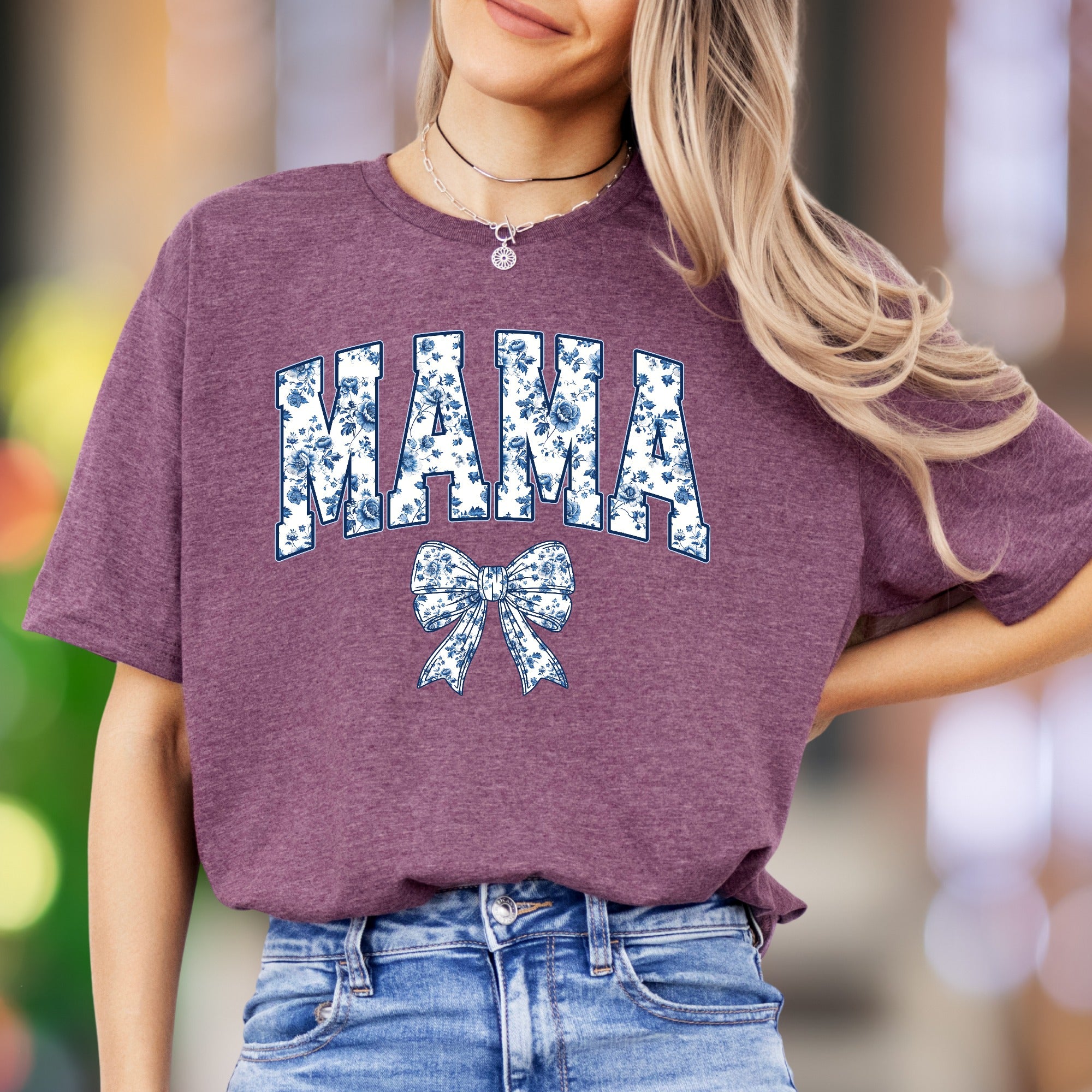 "MAMA" Floral Arch Unisex Adult T-Shirt | Chintz Pattern Lifestyle