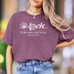 "Be Still and Know That I Am God" | Sea Life Graphic Unisex Adult T-Shirt | Faith-Inspired Lifestyle