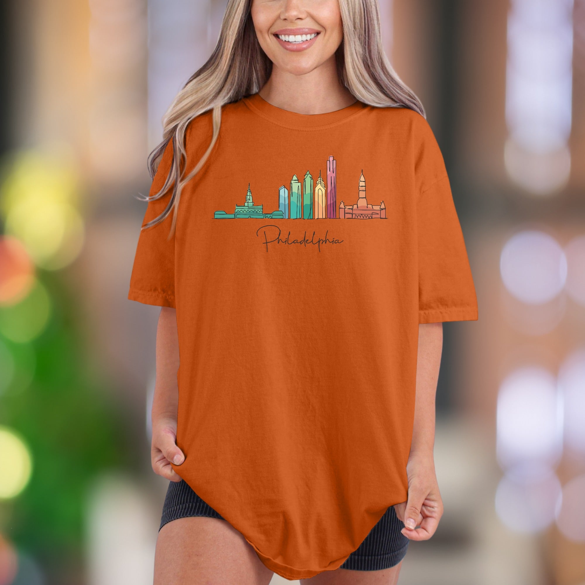 Pittsburgh Skyline | Comfort Colors Unisex Adult T-Shirt | Colorful Cityscape Design