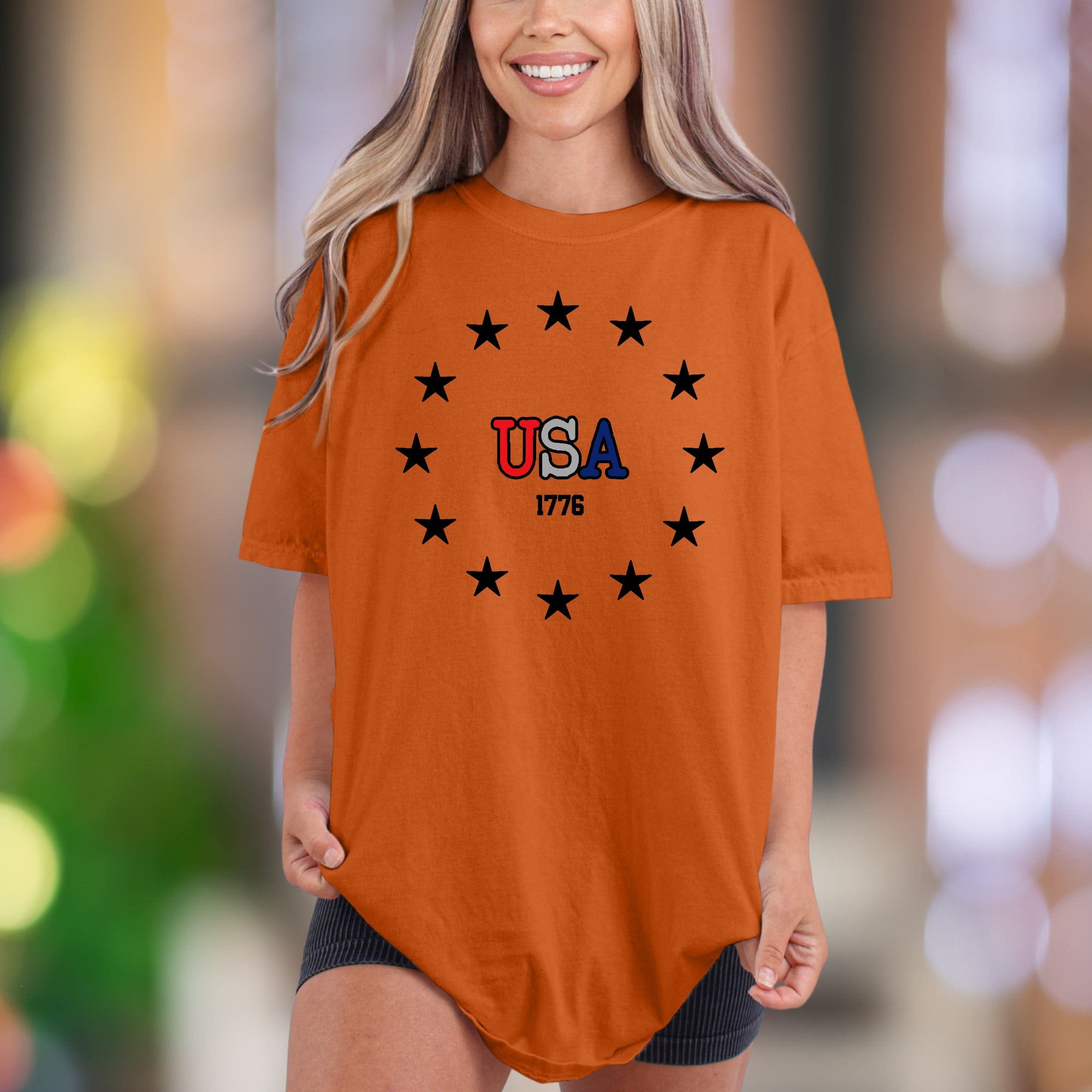 "USA 1776" | Comfort Colors Unisex Adult T-Shirt | Patriotic Vintage Style