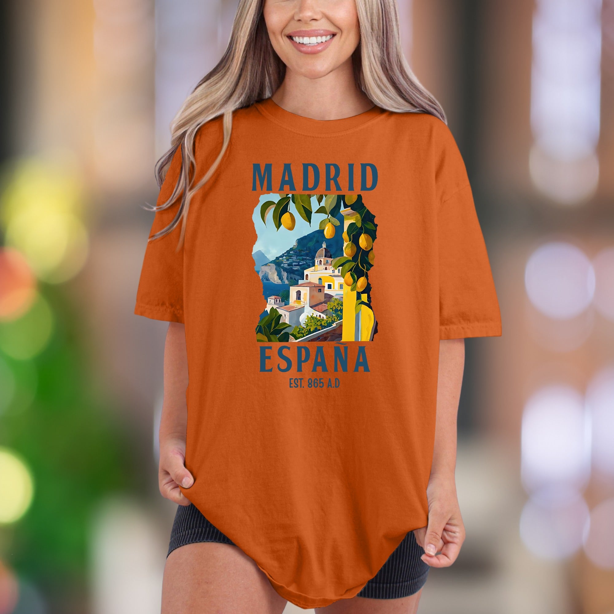 Madrid España Est. 865 A.D. | Comfort Colors Unisex Adult T-Shirt | Vintage Travel Lifestyle