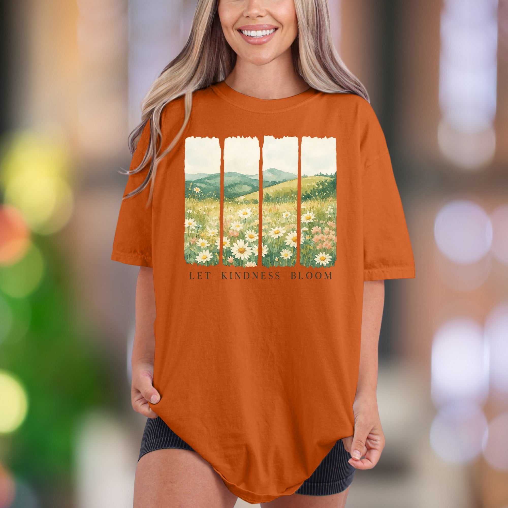 "Let Kindness Bloom" | Comfort Colors Unisex Adult T-Shirt | Nature-Inspired Motivational Tee