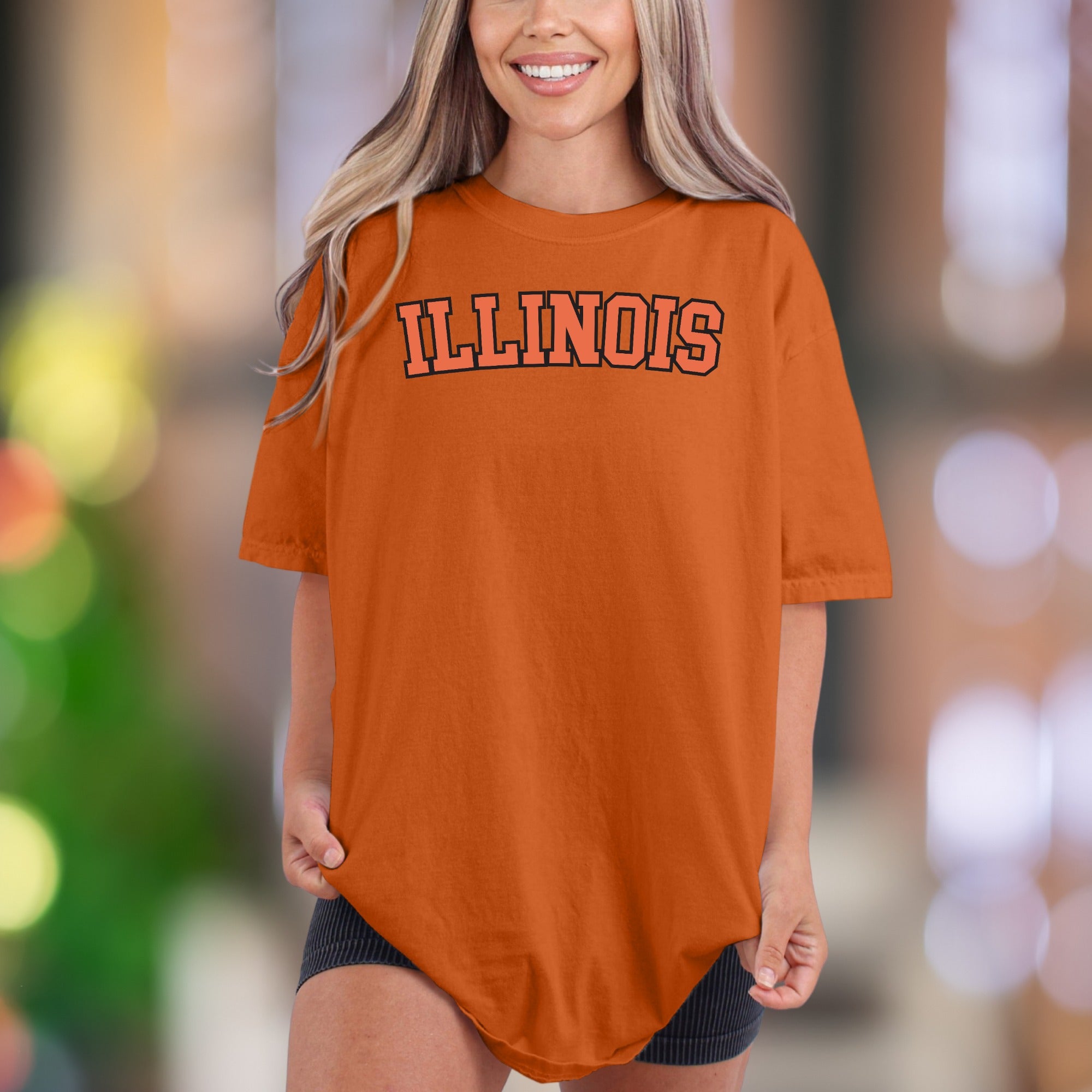 "ILLINOIS" | Comfort Colors Unisex Adult T-Shirt | Retro College Style