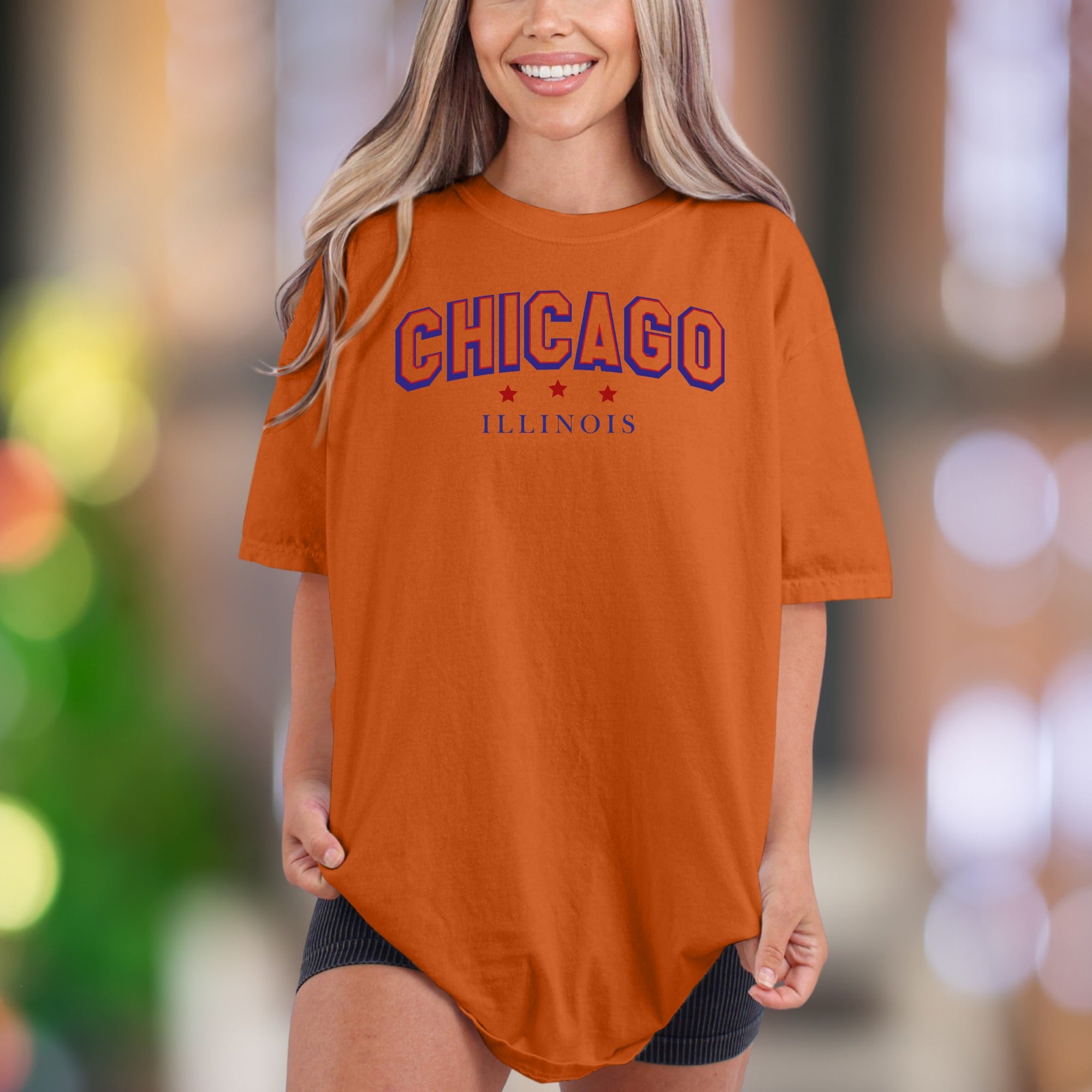 "CHICAGO ILLINOIS" | Comfort Colors Unisex Adult T-Shirt | City Pride Style