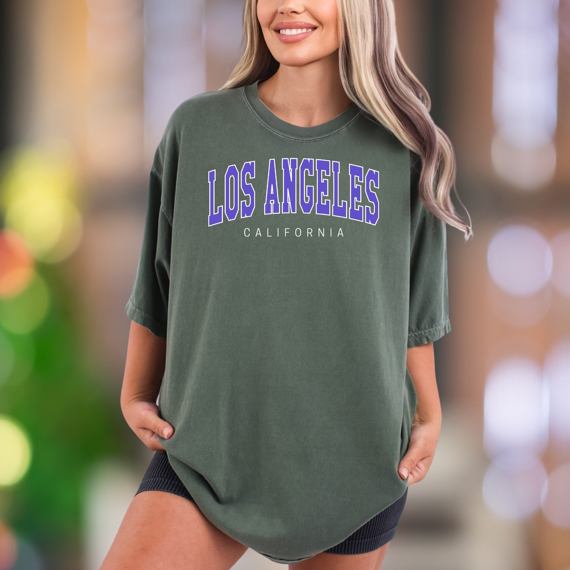 "Los Angeles California" | Comfort Colors Unisex Adult T-Shirt | Retro City Style
