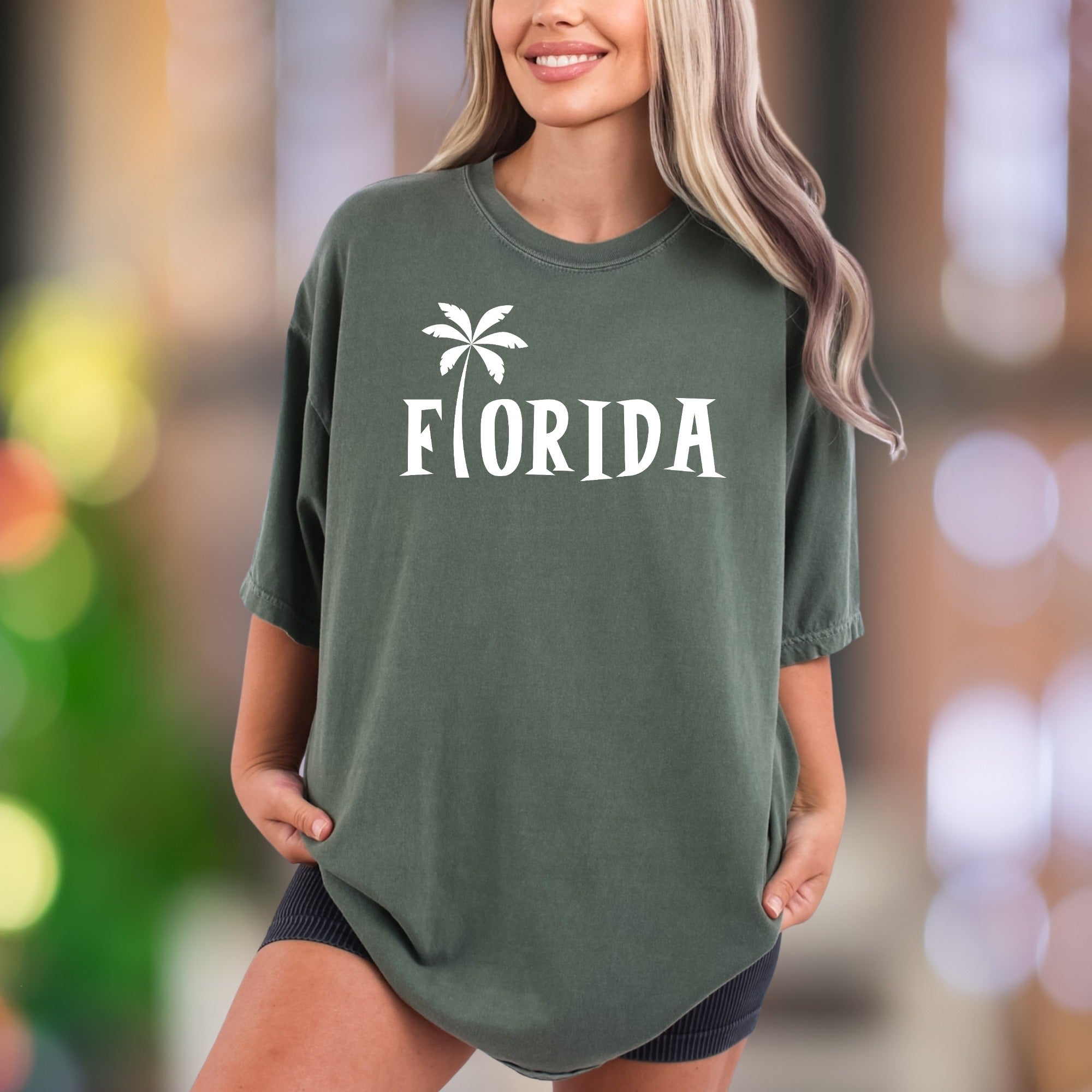 "Florida" | Comfort Colors Unisex Adult T-Shirt | Tropical Lifestyle Tee
