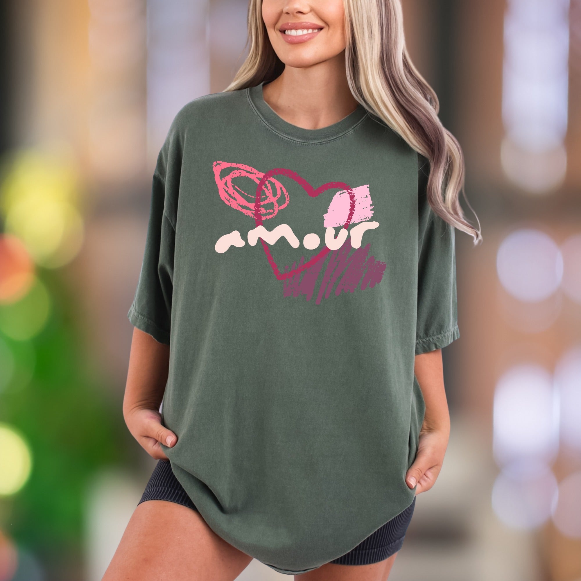 "Amour" | Comfort Colors Unisex Adult T-Shirt | Artistic Love Expression