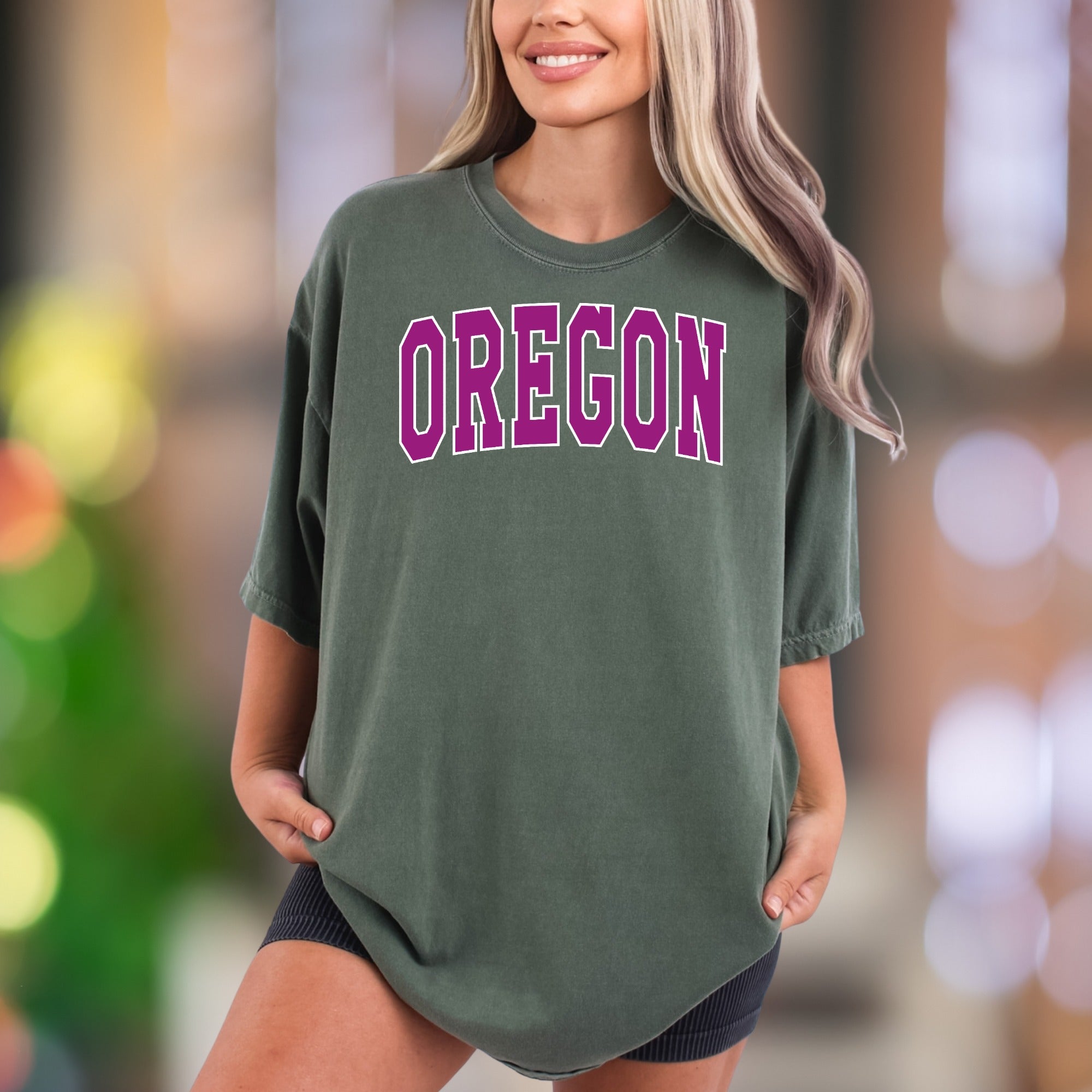 "OREGON" | Comfort Colors Unisex Adult T-Shirt | Classic Campus Style