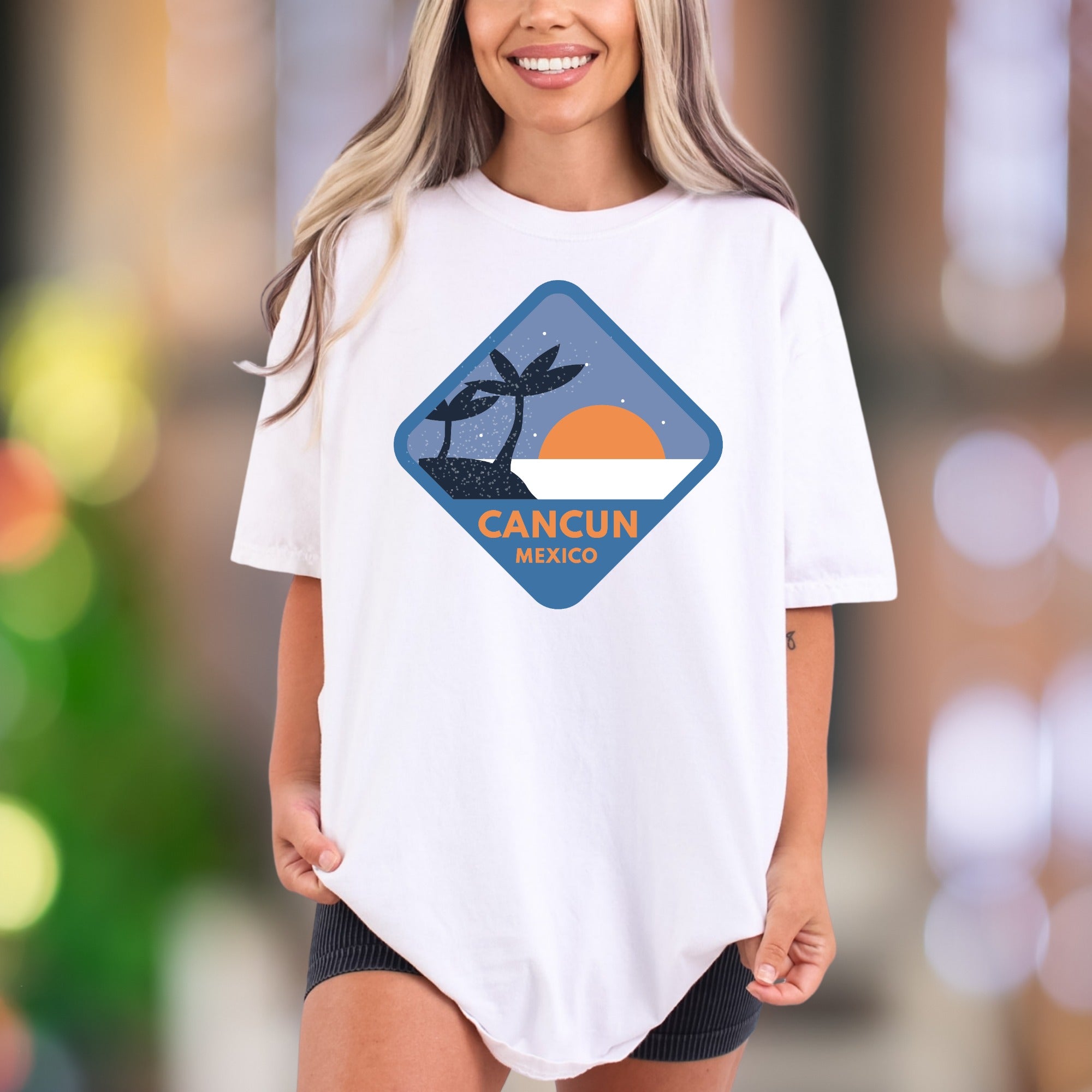 "Cancun Mexico" | Comfort Colors Unisex Adult T-Shirt | Retro Travel Lifestyle