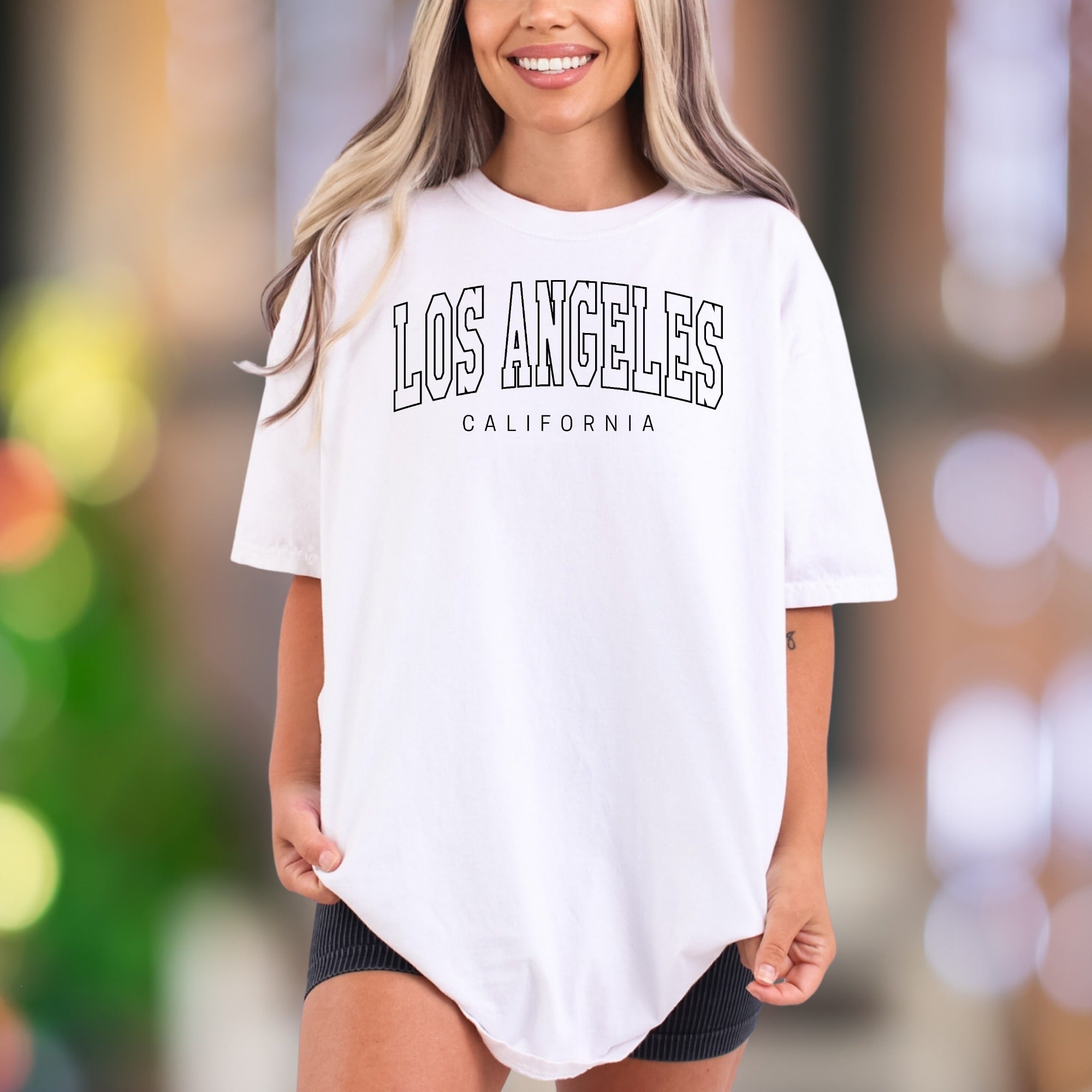"LOS ANGELES CALIFORNIA" | Comfort Colors Unisex Adult T-Shirt | Retro City Vibe