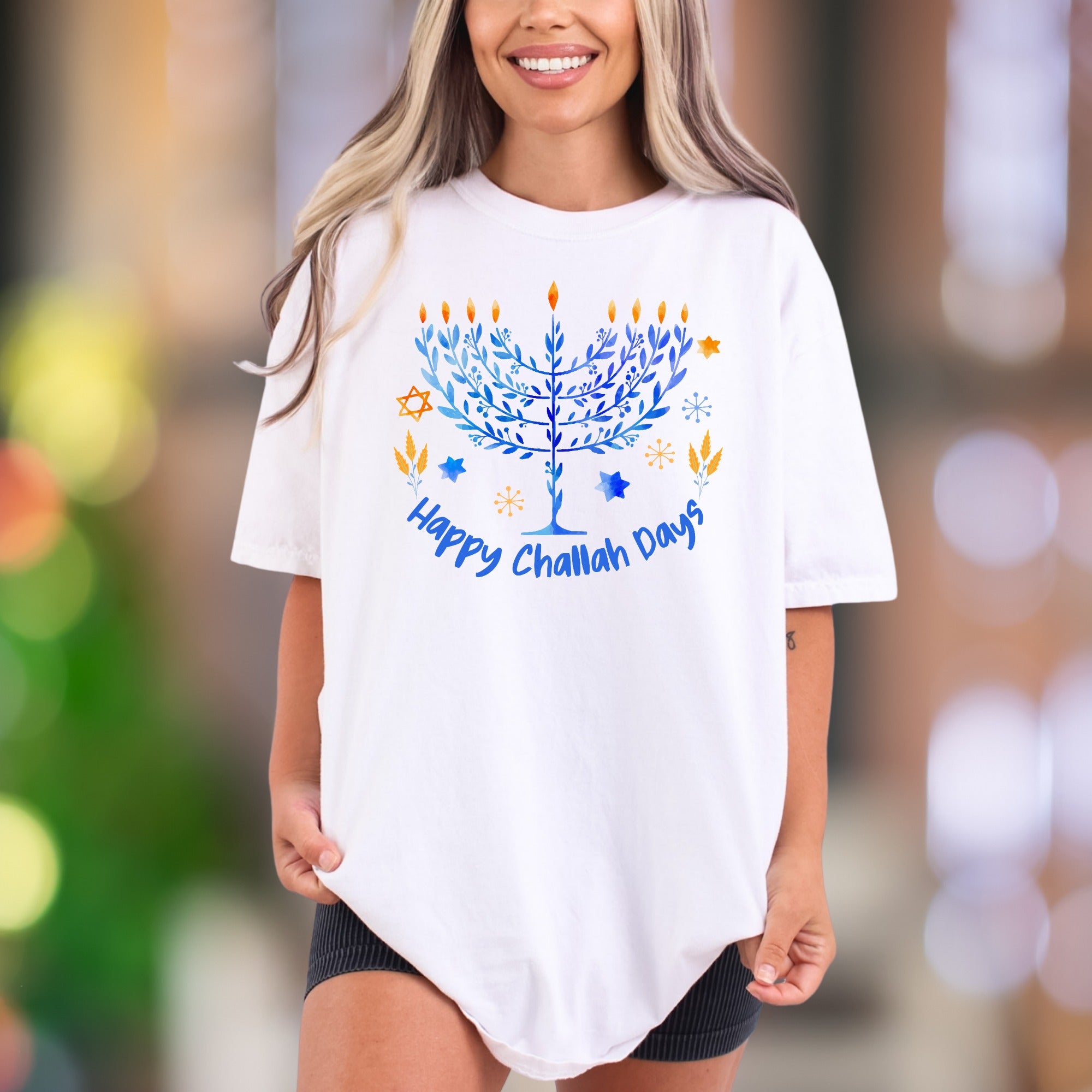 "Happy Challah Days" | Comfort Colors Unisex Adult T-Shirt | Festive Holiday Style