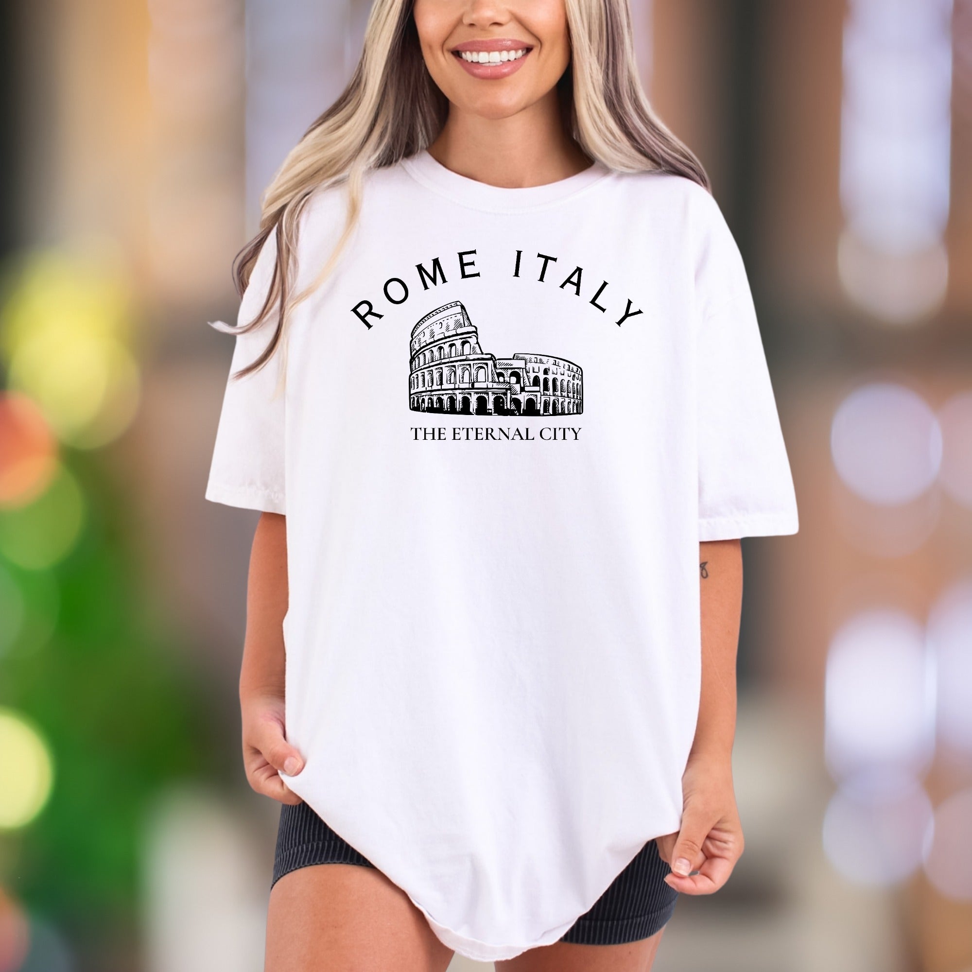 "ROME ITALY The Eternal City" | Comfort Colors Unisex Adult T-Shirt | Vintage Travel Enthusiast Tee