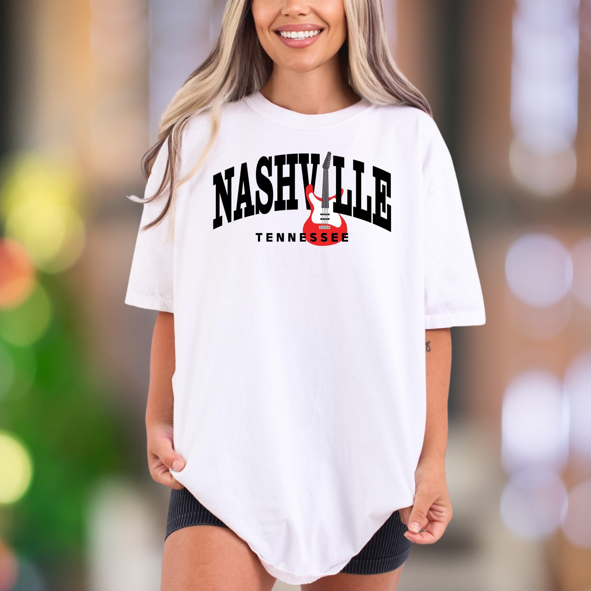 "Nashville Tennessee" Comfort Colors Unisex Adult T-Shirt | Music City Lifestyle Tee