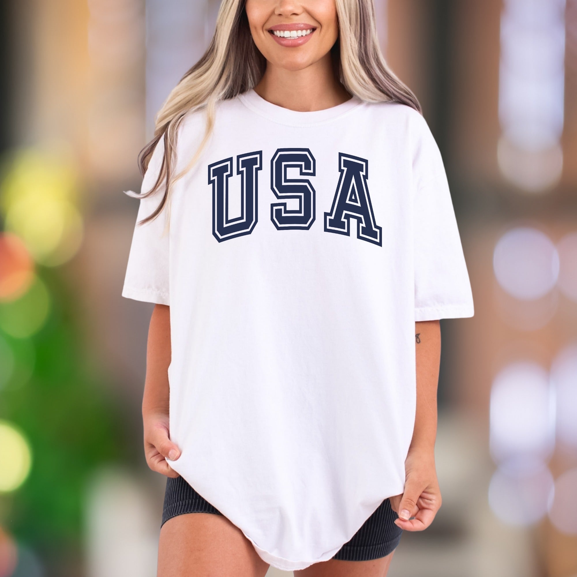 "USA" | Comfort Colors Unisex Adult T-Shirt | Classic Heritage Style