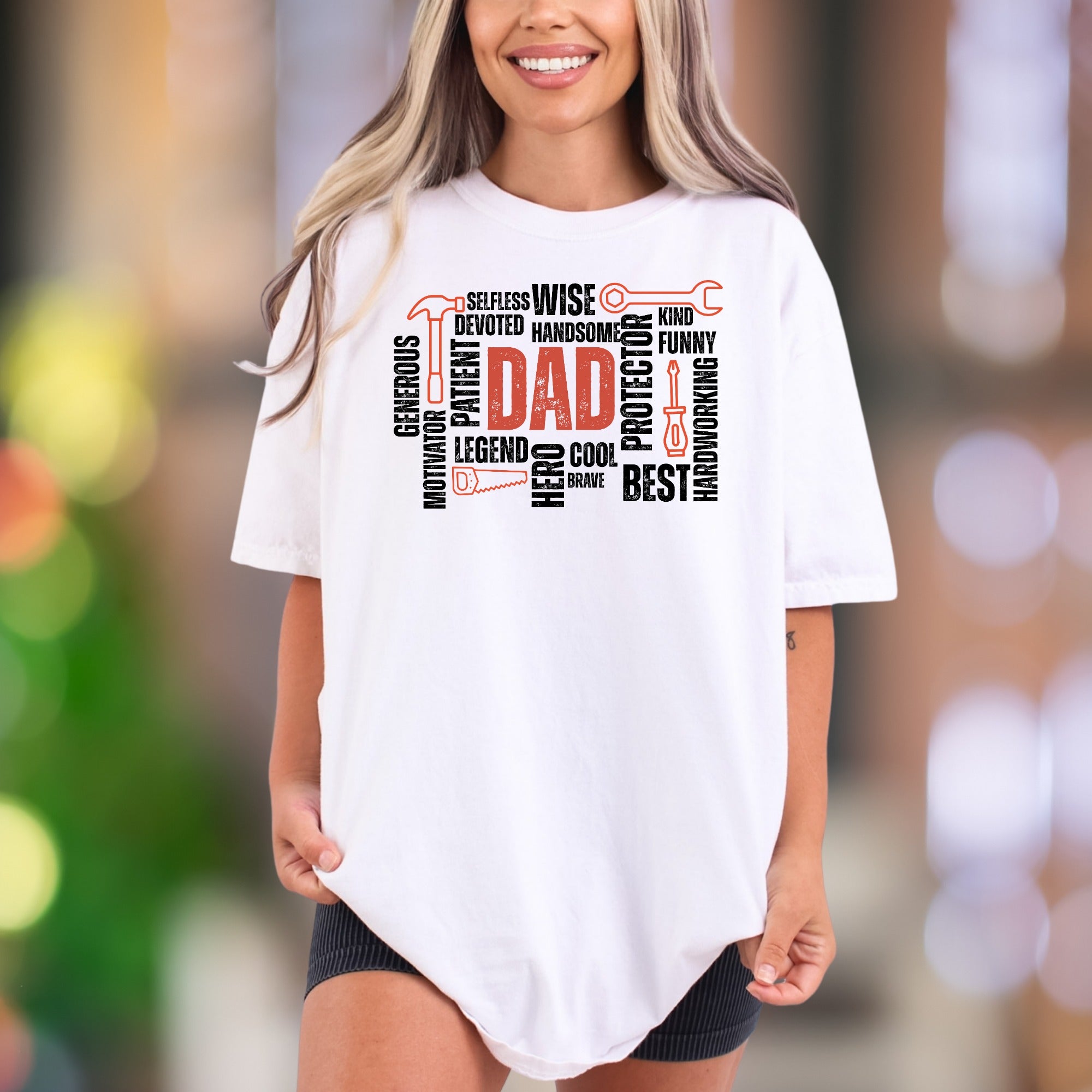 "Dad" Word Cloud | Comfort Colors Unisex Adult T-Shirt | Heartfelt Lifestyle Gift