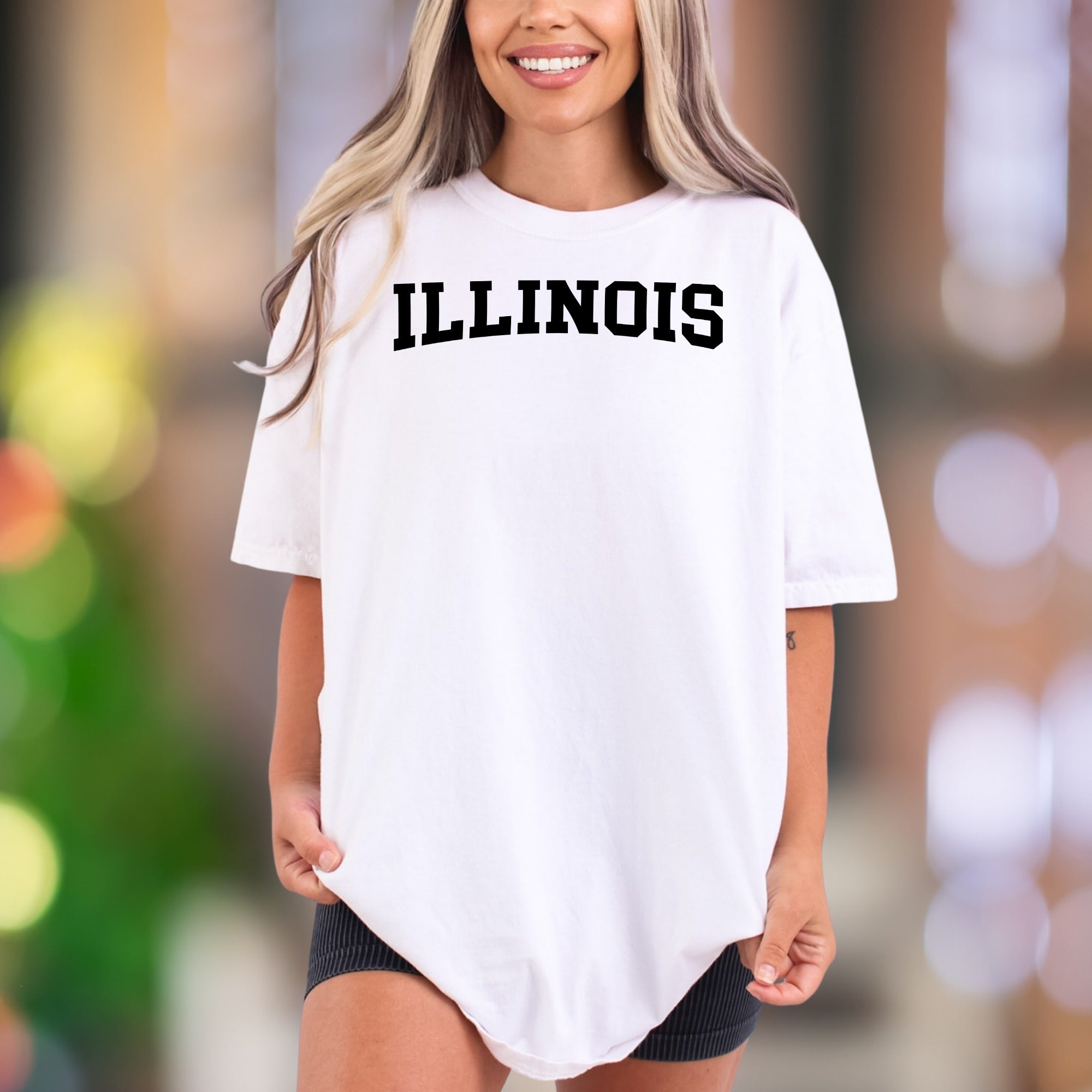 "ILLINOIS" | Comfort Colors Unisex Adult T-Shirt | Classic State Pride Tee