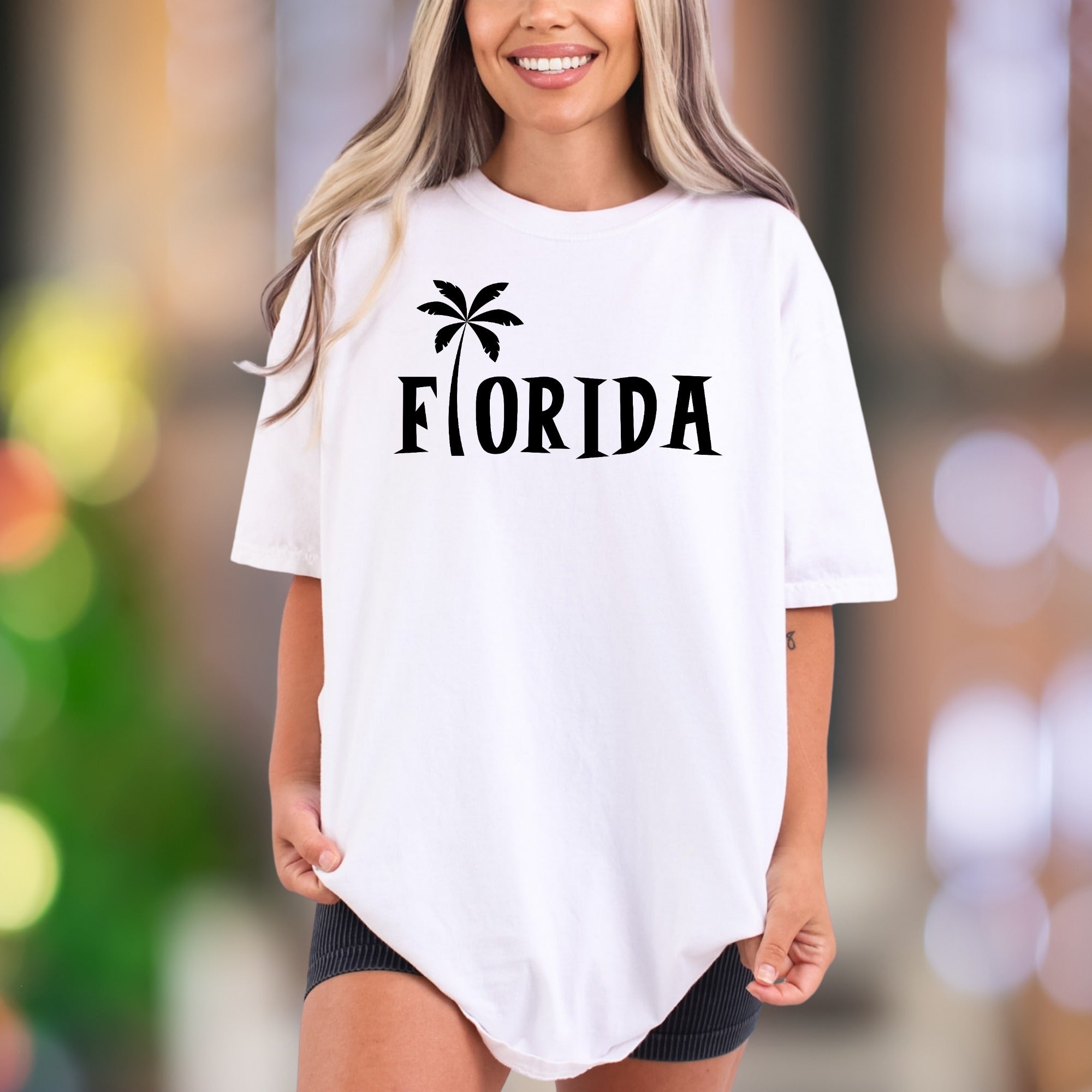 "Florida" | Comfort Colors Unisex Adult T-Shirt | Tropical Lifestyle Tee