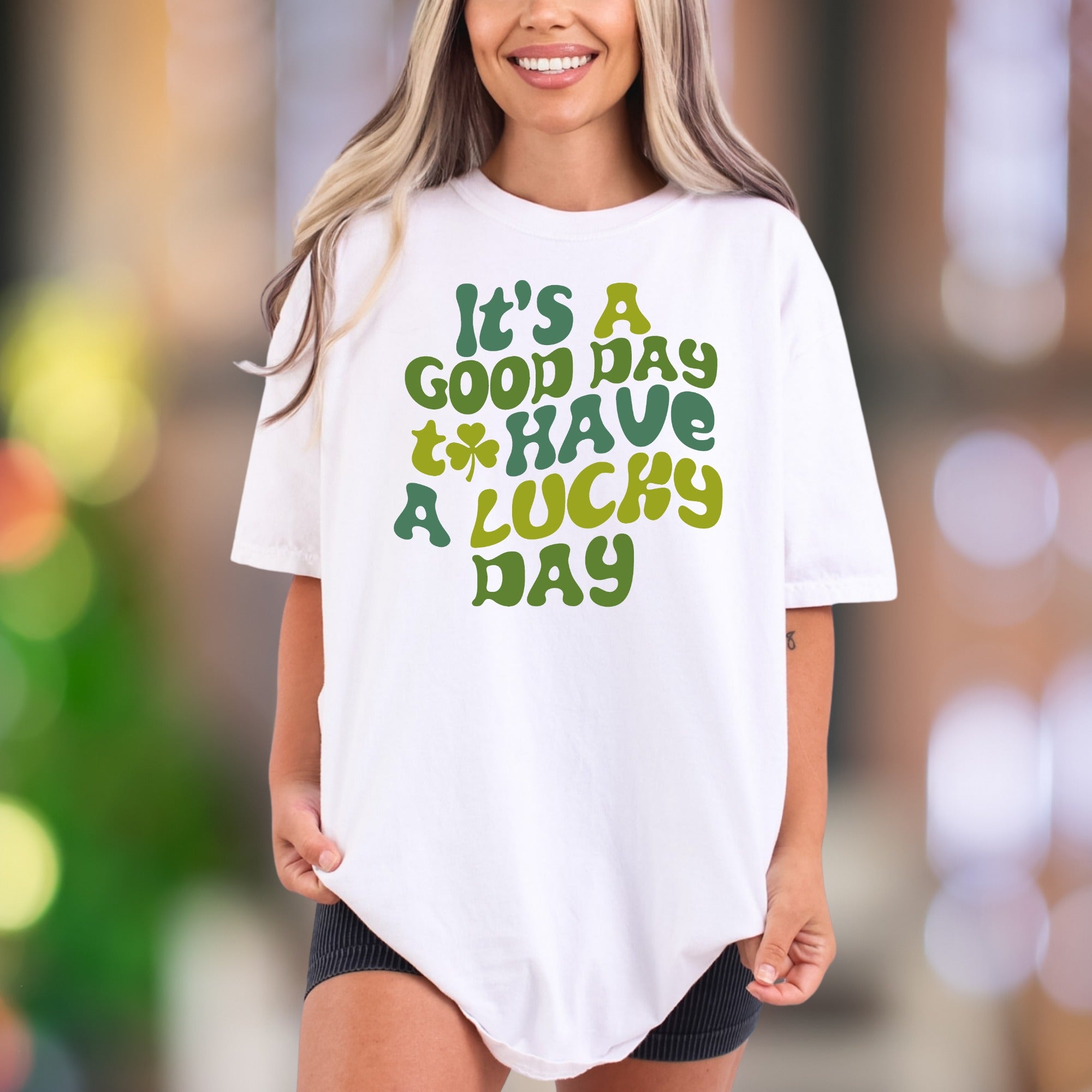 "It's A Good Day To Have A Lucky Day" | Comfort Colors Unisex Adult T-Shirt | Retro Lucky Day Tee
