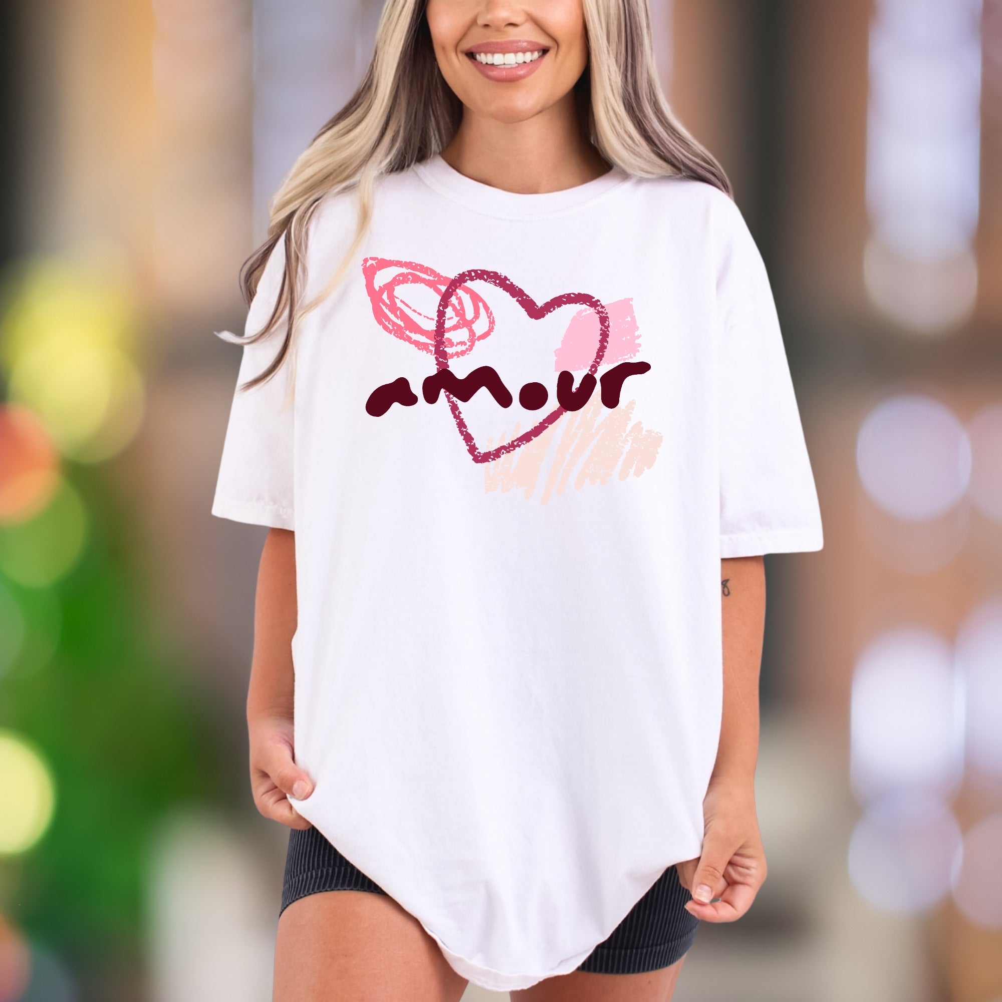 "Amour" | Comfort Colors Unisex Adult T-Shirt | Artistic Love Expression